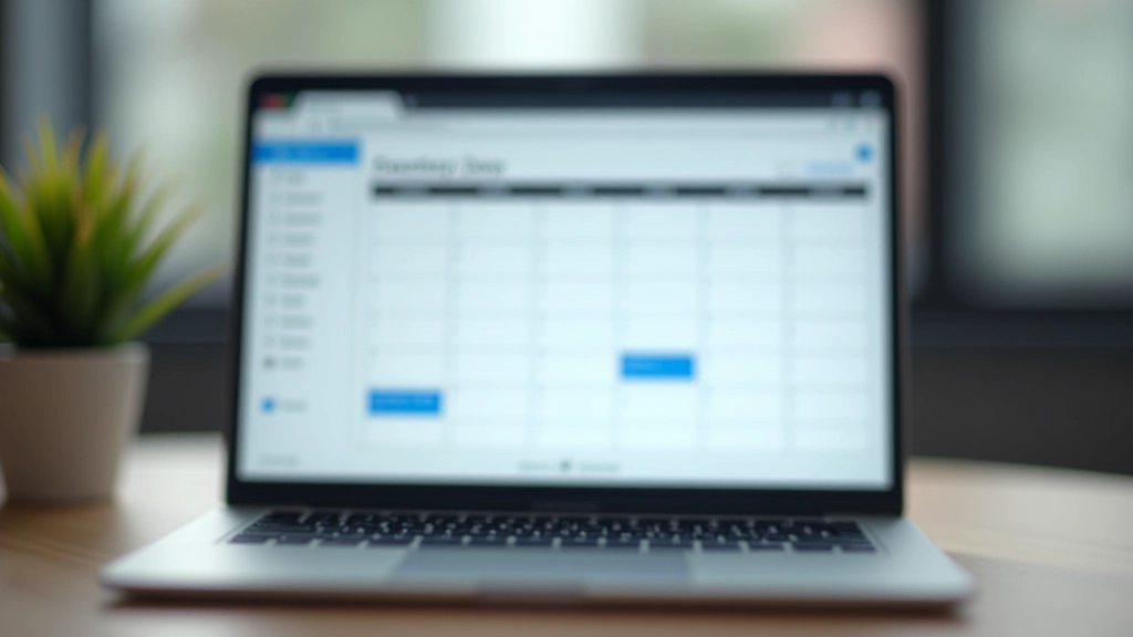 Digital calendar interface showing weekly view with color-coded priority areas and daily task breakdown by category