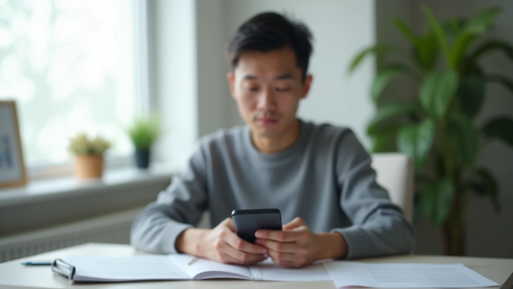 Split screen showing notification badges on phone on left side, and person peacefully focused at clean desk on right side, representing before and after states