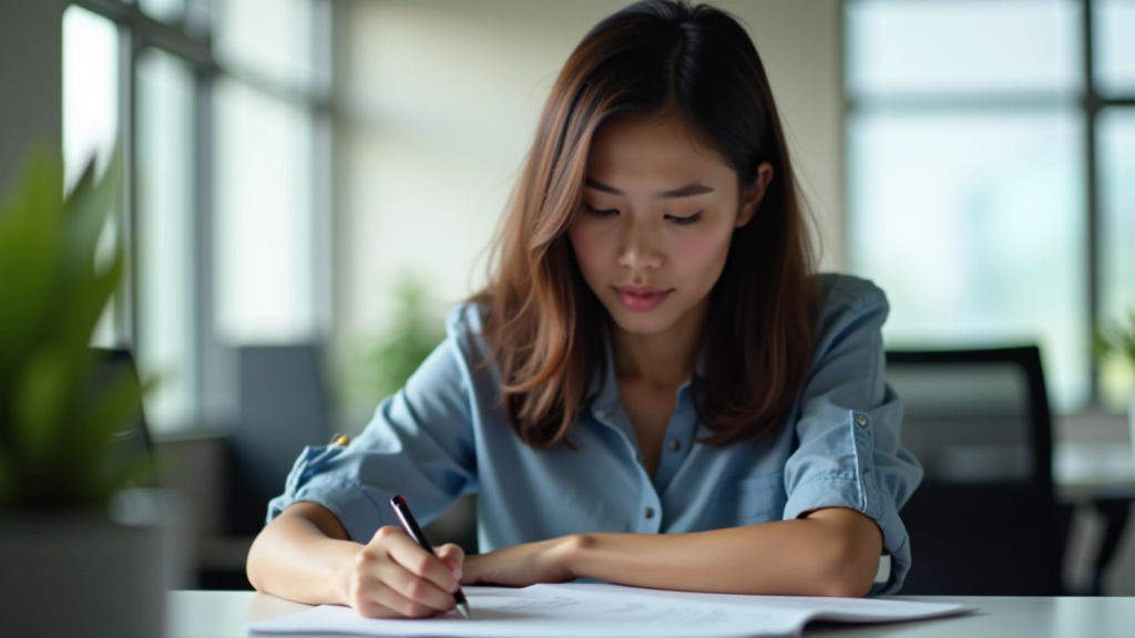 Person writing priority notes on paper with pen, organizing daily tasks